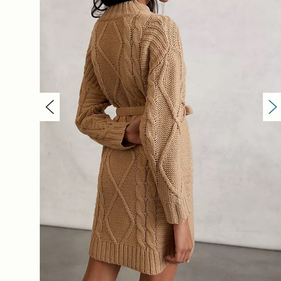 Anthropologie Amadi Leah Cable-Knit Sweater Dress Size S - Picture 6 of 13